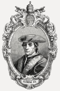Pope Clement XIV or Clemens XIV, 1705-1774, born Giovanni Vincenzo Antonio Ganganelli, reigned from