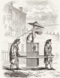Karikatur von James Gillray, 1756-1815, einem englischen Karikaturisten und Grafiker