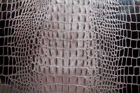 Vintage ladies' handbag made of crocodile artificial leather, Alte Damenhandtasche aus Kunstleder