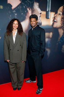Joy Denalane and director Sékou Neblett at the premiere of Max & Joy - Komm näher (three-part