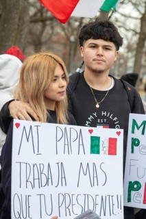 Detroit, Michigan USA - 4 March 2025 - A rally in the Mexican-American community in southwest