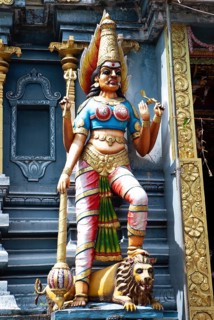 Close-up of the Hindu Sri Muthumariamman Temple, Matale, Central Province, Sri Lanka