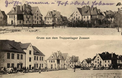 Historical postcard, picture postcard, troop camp Zossen, Brandenburg, Germany, digitally enhanced