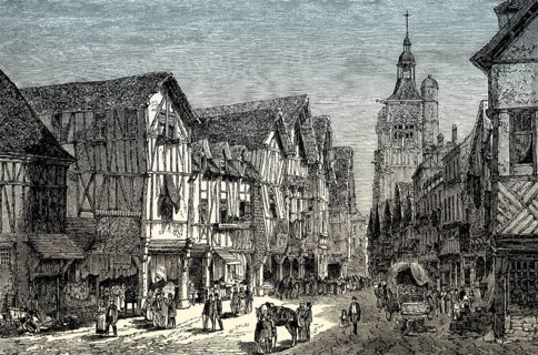 Bernay, a commune in the west of the Eure department in Northern France, 19th century