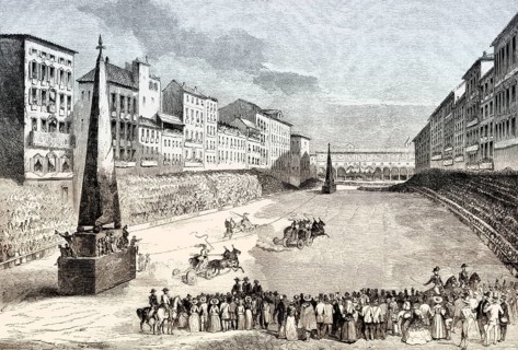 Feast of John the Baptist, Piazza Santa Maria Novella, Florence, Italy, 1857