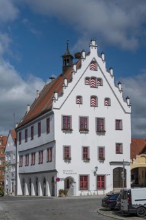 Historic town hall, built between 1551 and 1552, Wemding, Swabia, Bavaria, Germany