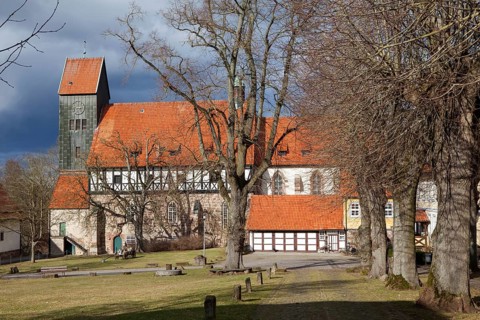 Katlenburg castle, St. Johannes church, Katlenburg-Lindau, district of Northeim, Lower Saxony,