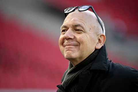 President Bernd Neuendorf GER Portrait smiles soccer DFB international match Germany GER vs Ghana