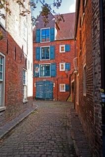 Wilhelminengang, Old Town, Leer, East Frisia, Lower Saxony, Germany