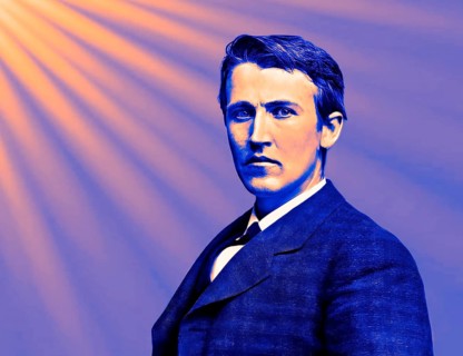 Thomas Alva Edison, 1847, 1931, American inventor, digitally edited according to a photography by