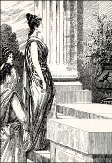 Helen's arrival at the palace of Menelaus in Sparta, third act, Faust II, Johann Wolfgang von