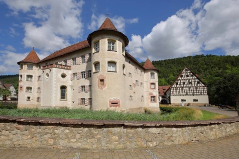 Renaissance moated castle in Glatt, Sulz am Neckar, Baden-Württemberg, Germany