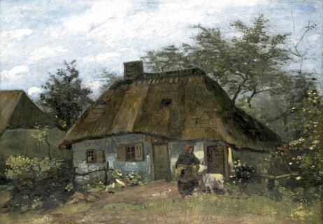 Farmhouse in Nuenen (1885), Farmhouse in Nuenen (1885), Painting by Vincent Willem van Gogh (born
