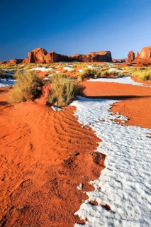 Monument Valley in Winter, Table Mountains and Monolites, Utah, USA, North America