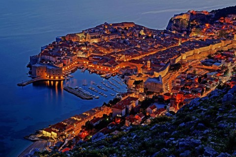 Croatia, view of Dubrovnik, twilight, city, peninsula, Dalmatia, travel, Europe, Dubrovnik