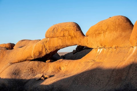 Morning, rock arch, Pontok Mountains, Große Spitzkoppe, Spitzkoppe, Große Spitzkuppe Nature