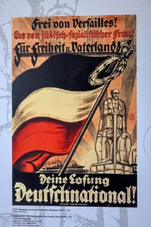 Poster of the German National People's Party (DNVP) from 1924, exhibit in the former Dachau