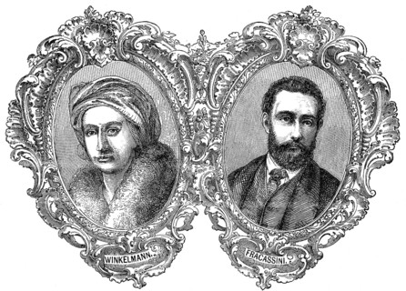 Johann Joachim Winckelmann, German art historian and Cesare Fracassini, Italian painter