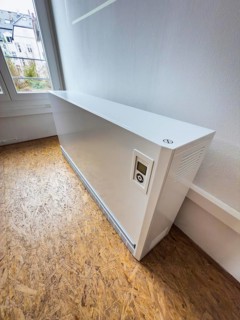 Night storage heating in a room in Düsseldorf, Germany
