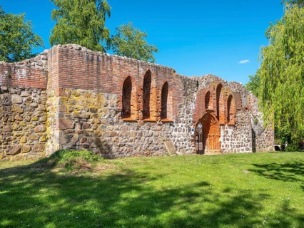 The old church, ruins of a 13th century fieldstone church in Satow, Mecklenburg-Western Pomerania,