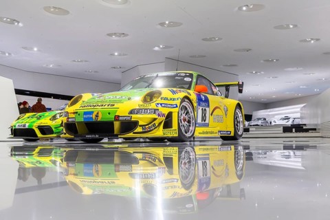 Porsche Museum Stuttgart-Zuffenhausen. The automotive museum of Dr. Ing. h.c. F. Porsche AG shows