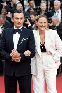 Cannes, France - 18.5.2024: Rupert Friend and Aimee Mullins on the red carpet during the 78th