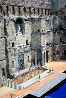 Stage inside the Roman amphitheatre Orange, France 1973