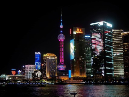 China Shanghai by night