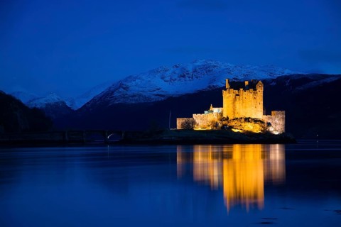 Eilean Donan Castle, a castle near Dornie in the Scottish Highlands, Scotland, Great Britain