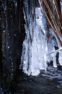 Ice on a watercourse, winter, Germany