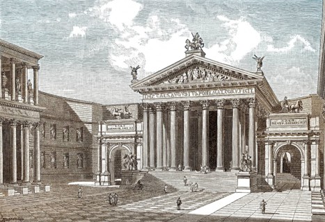 Reconstruction, the Forum of Augustus in ancient Rome, Rekonstruktion, Das Augustusforum im antiken