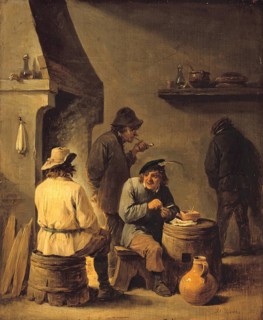 Smoking Room (1645-1646), painting by David Teniers (baptised 15 December 1610 in Antwerp, died 25