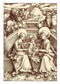 The Holy Family with St. Anna and St. Joachim by Hans Baldung Grien, facsimile of the 19th century