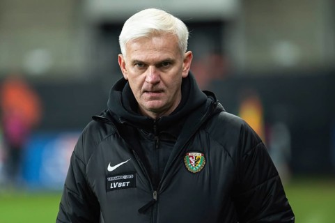 LUBIN, POLAND - DECEMBER 15, 2023: Football match Polish PKO Ekstraklasa between KGHM Zaglebie