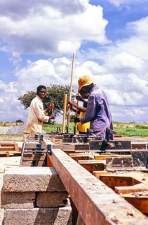 Campus of the University of Zambia, UNZA, Lusaka, Zambia, Africa 1973 Civil Engineering students