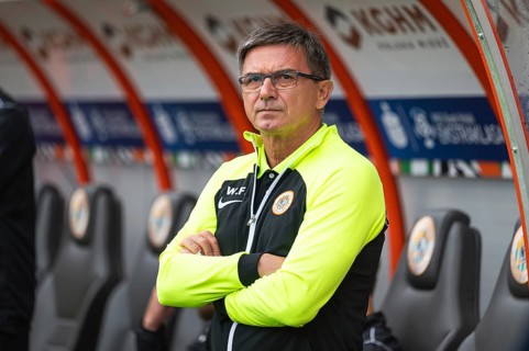 LUBIN, POLAND - AUGUST 6, 2023: Football match Polish PKO Ekstraklasa between KGHM Zaglebie Lubin