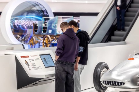Porsche Museum Stuttgart-Zuffenhausen. The automotive museum of Dr. Ing. h.c. F. Porsche AG shows