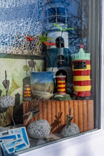 The fishing village Greetsiel, municipality Krummhörn, historic houses at the fishing harbour,