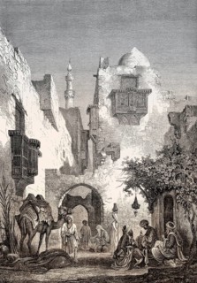 Street scene in Cairo, Egypt, 1863