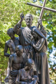 Monument at The Cathedral Basilica of Saint Augustine in memory of Father Pedro Camps in St