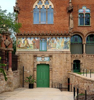 Historic hospital complex of the Hospital de la Santa Creu i Sant Pau, Barcelona, Catalonia, Spain