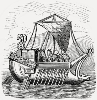 An ancient Roman warship
