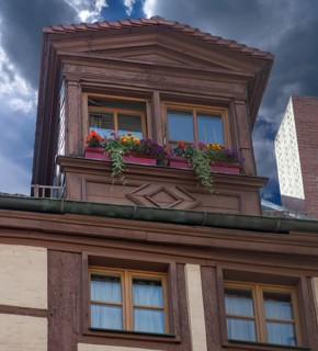 Historic Attic, Weißgerbergasse 35, Nuremberg, Middle Franconia, Bavaria, Germany