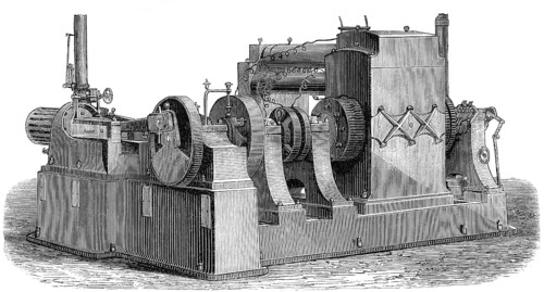 Generator von Thomas Alva Edison, 1847-1931, einem amerikanischen Erfinder und Geschäftsmann