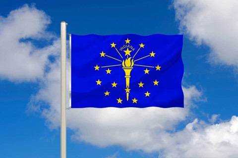 The flag of Indiana, USA, Studio