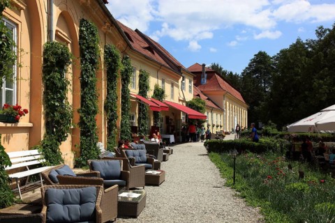 Brukenthal summer residence, late Baroque palace complex, in Avri, Freck, Transylvania, Romania