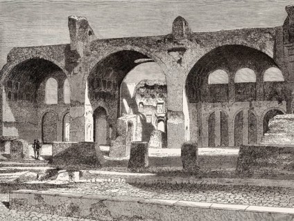 The Basilica of Maxentius and Constantine, Rome, Italy, 19th Century