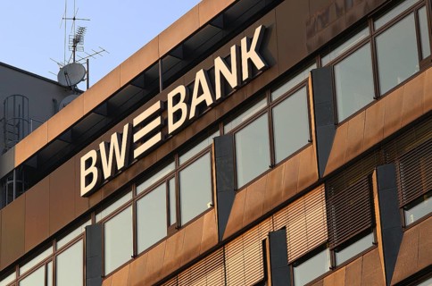 BW Bank branch, Baden-Wuerttembergische Bank, Logo, Schlossplatz, Stuttgart, Baden-Württemberg,