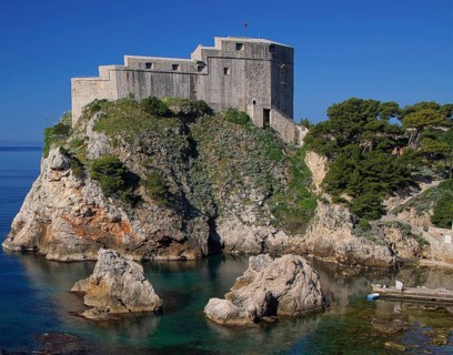 Croatia, Dubrovnik, view of city and castle, Dubrovnik, Croatia