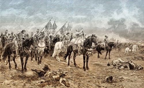 Gustav Adolf's prayer before the Battle of Lutzen on November 16, 1632